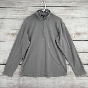 Patagonia Synchilla Micro D-Luxe 1/4-Zip Mens Medium Gray Stretch